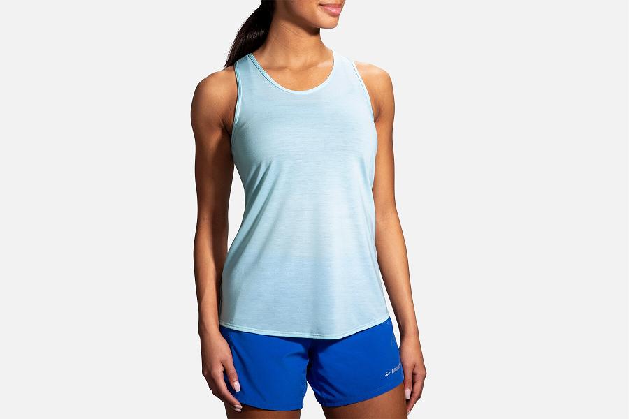 Brooks Distance Women T-Shirts & Running Tank Blue FLY156389